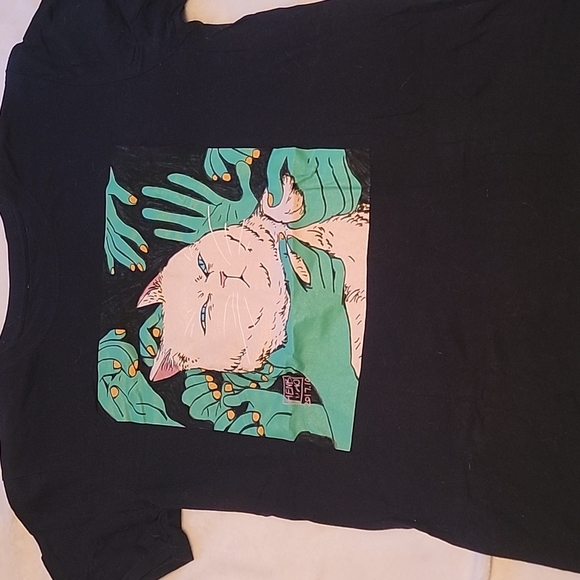 Zombie Cat Anime Shirt - Picture 1 of 3